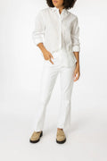Ali High Rise Slim Flare Blanc