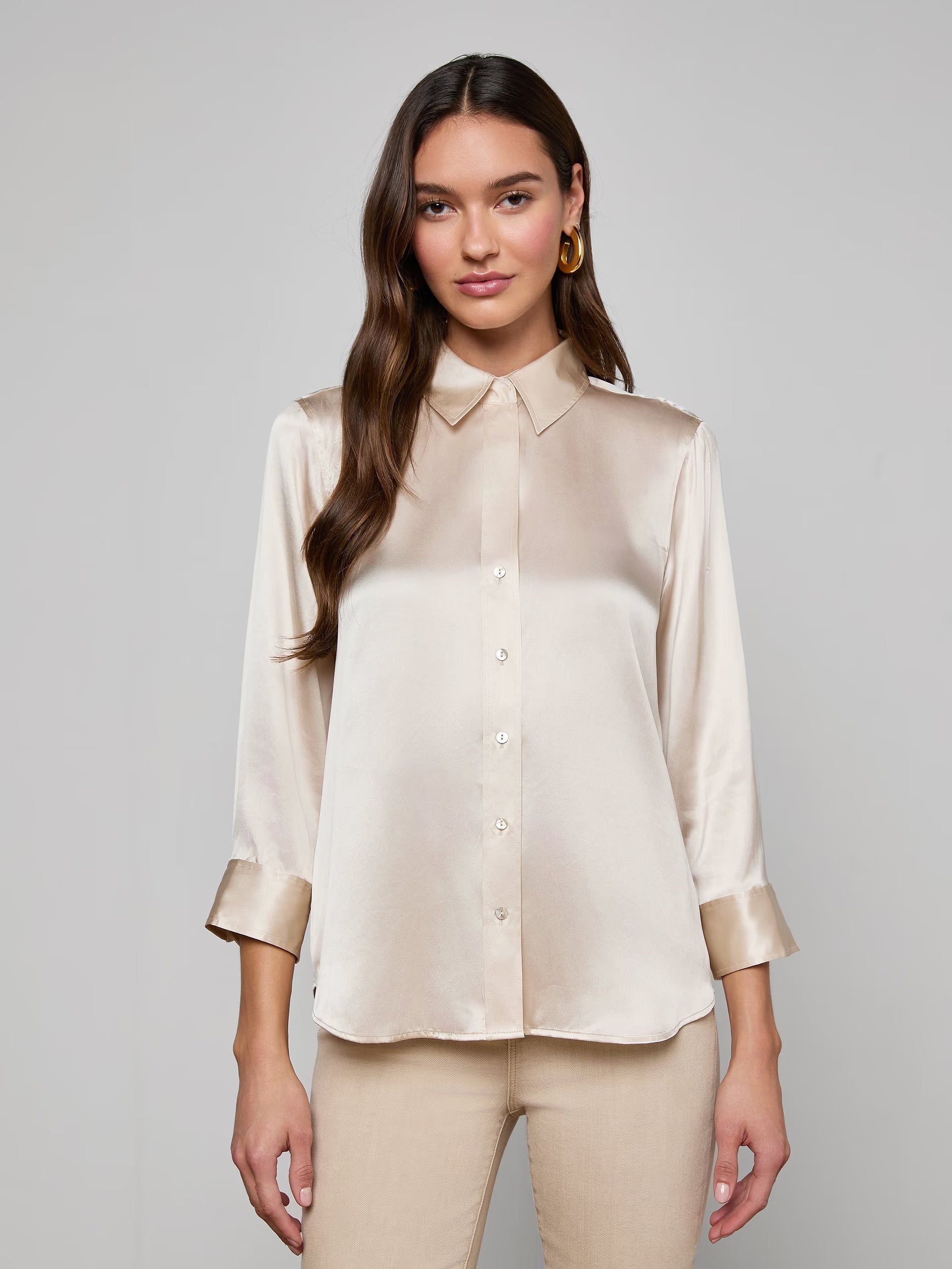 Dani Silk Blouse Champagne