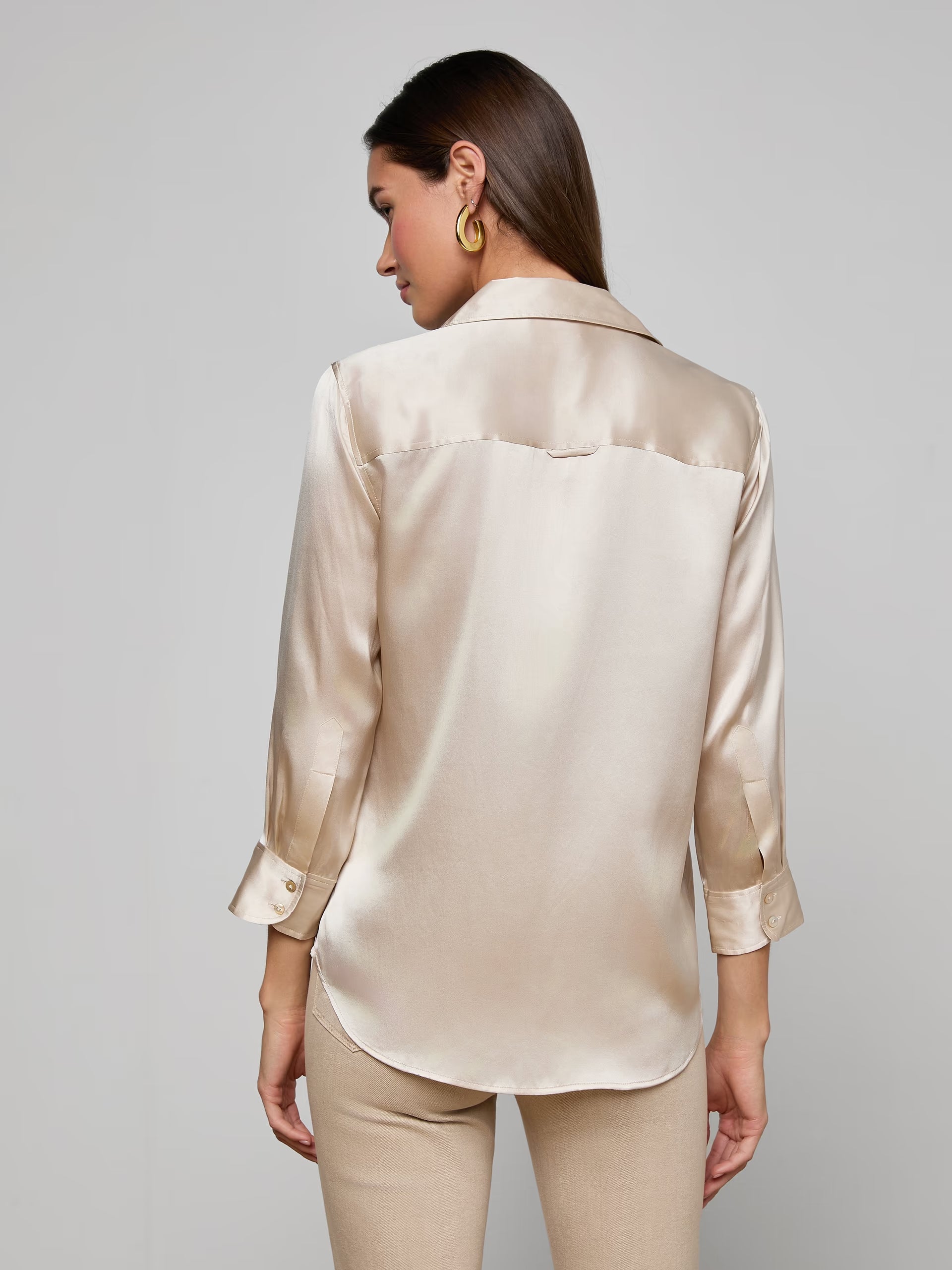 Dani Silk Blouse Champagne