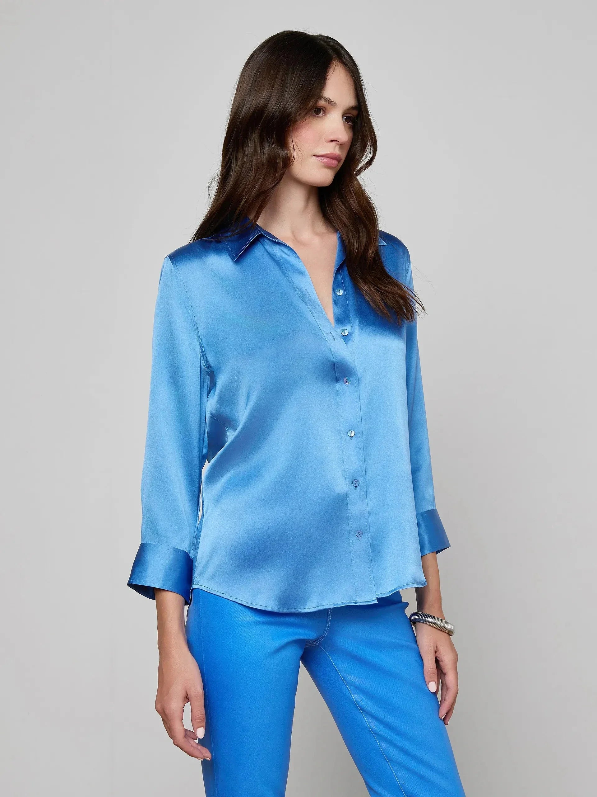 Dani Silk Blouse Regatta Blue