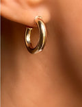 22mm Filled Hoops Gold