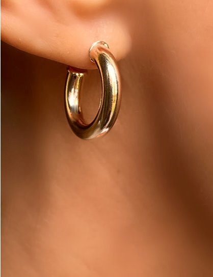 22mm Filled Hoops Gold
