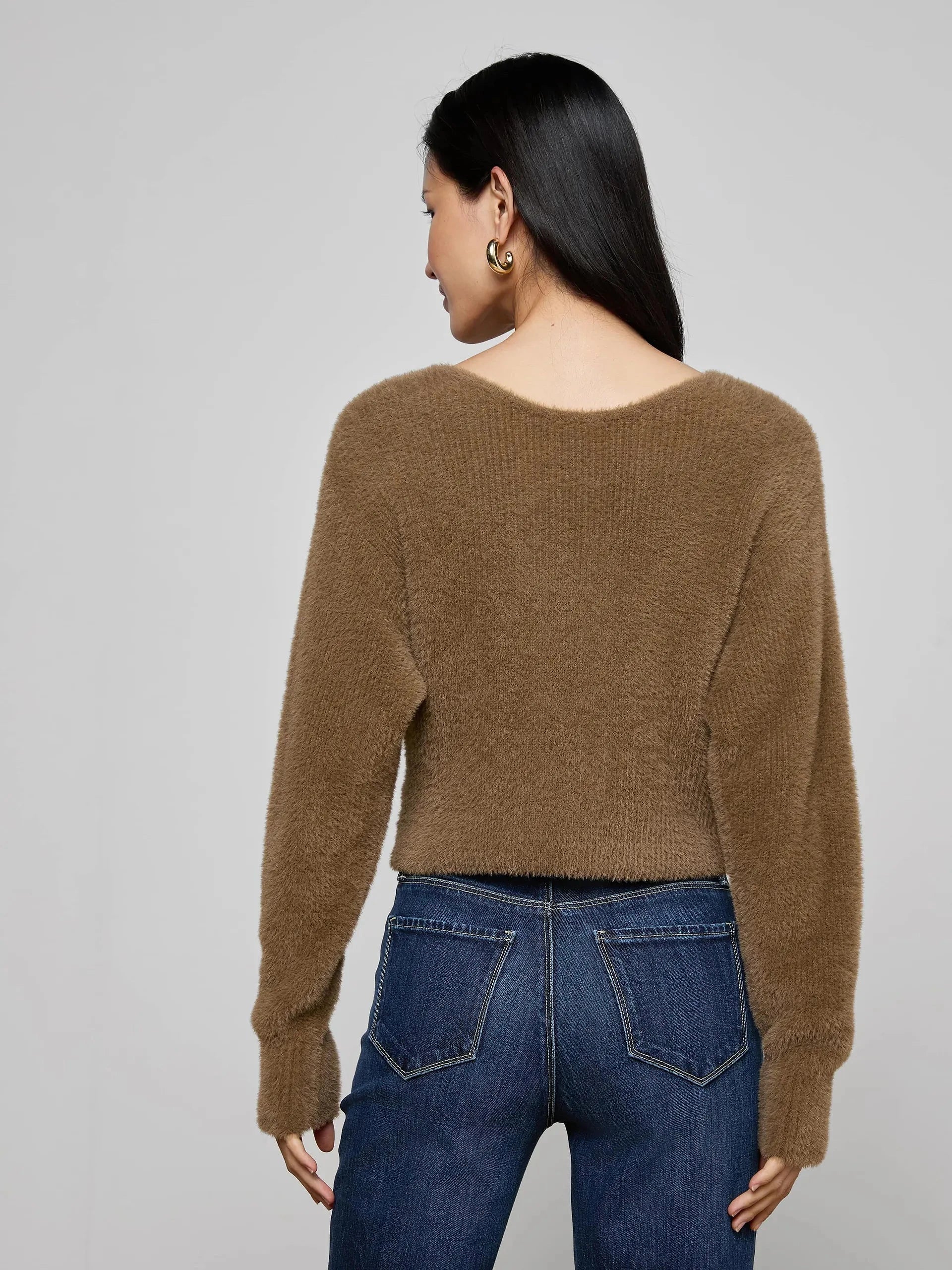 Antonella Crossover Sweater Driftwood