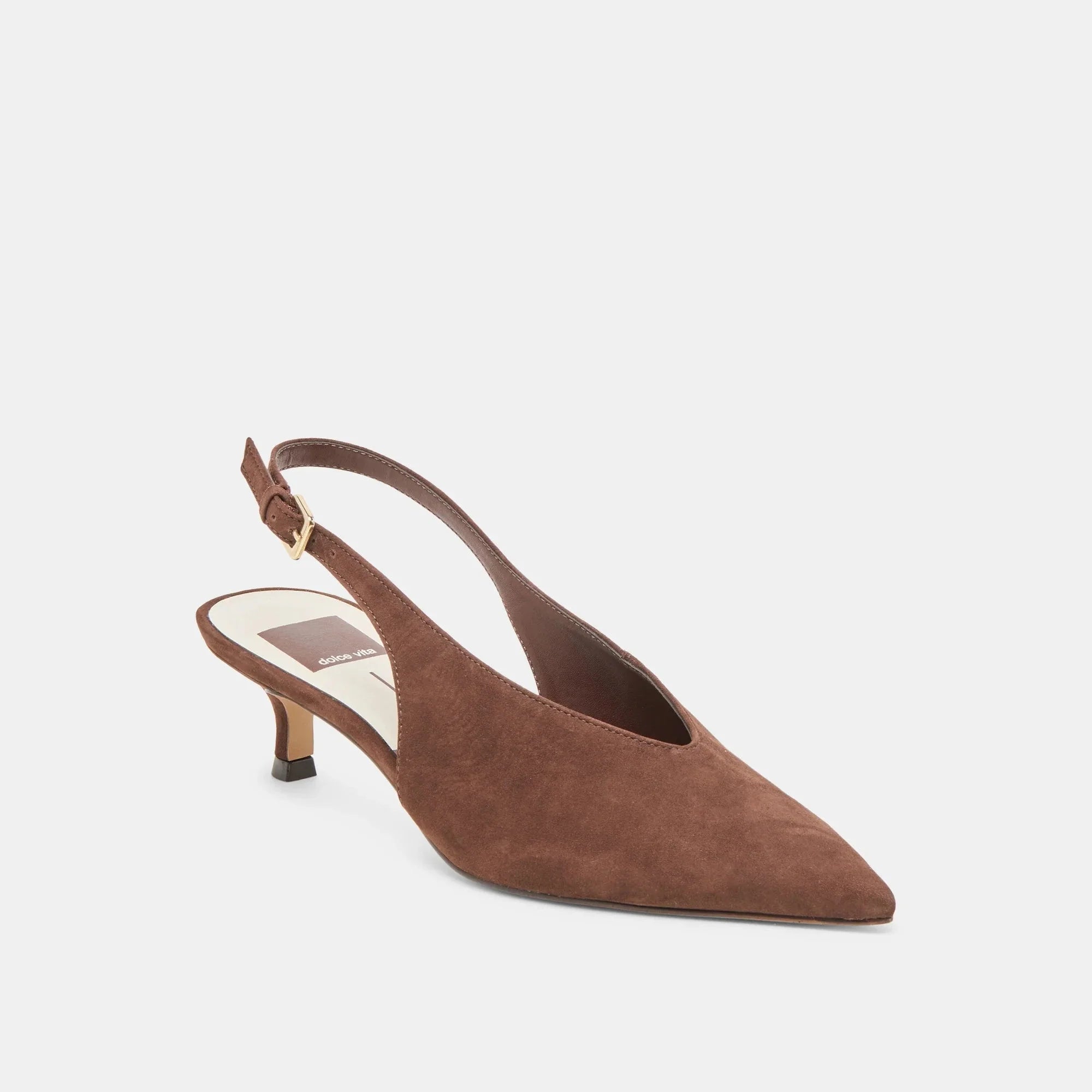 Alenna Heels Dark Brown Suede
