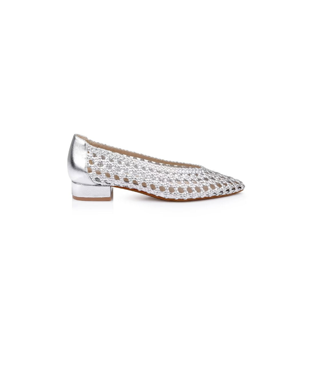 Alsace Ballet Flat Silver Leather