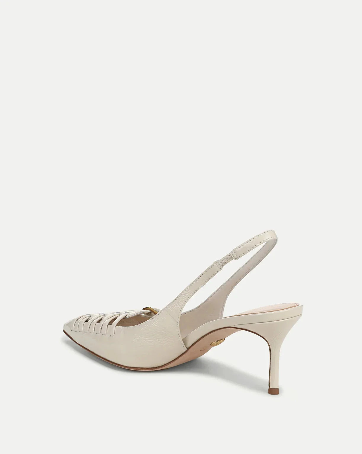 Rashida Woven Slingback Heel Ecru