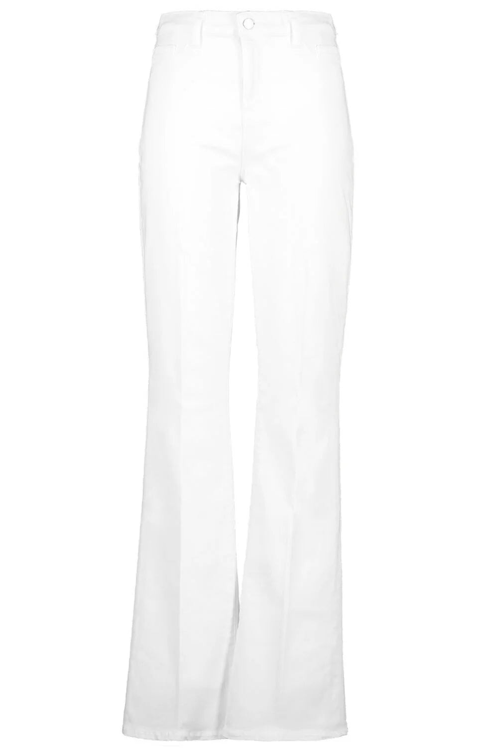 Ali High Rise Slim Flare Blanc