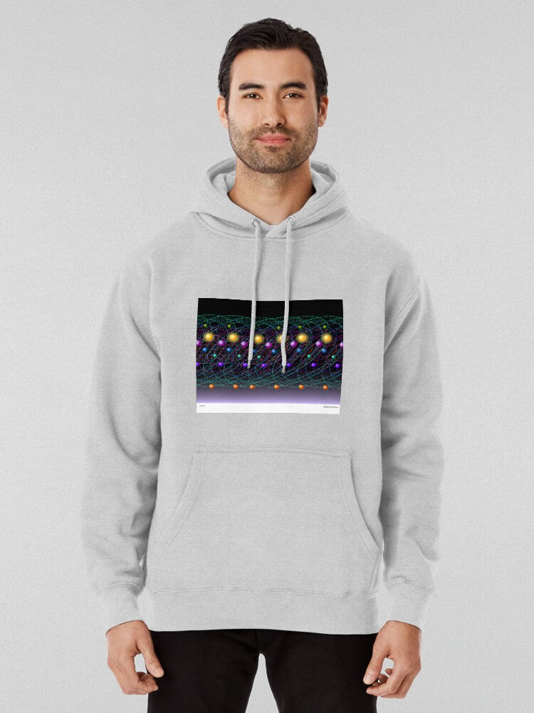 3D Stereogram Orbit Illusion Hoodie - Optical Science Apparel Heather Grey