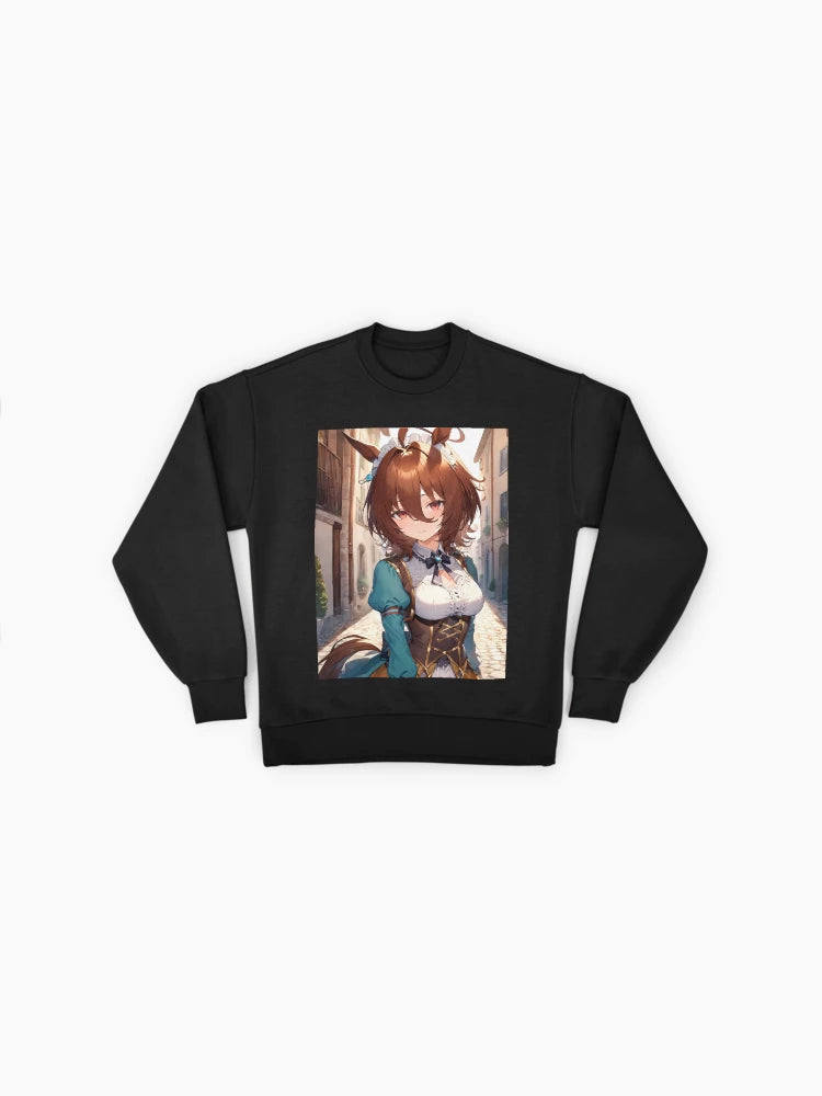 Agnes Tachyon Bright Stroll Sweatshirt, Fantasy Style Anime Graphic
