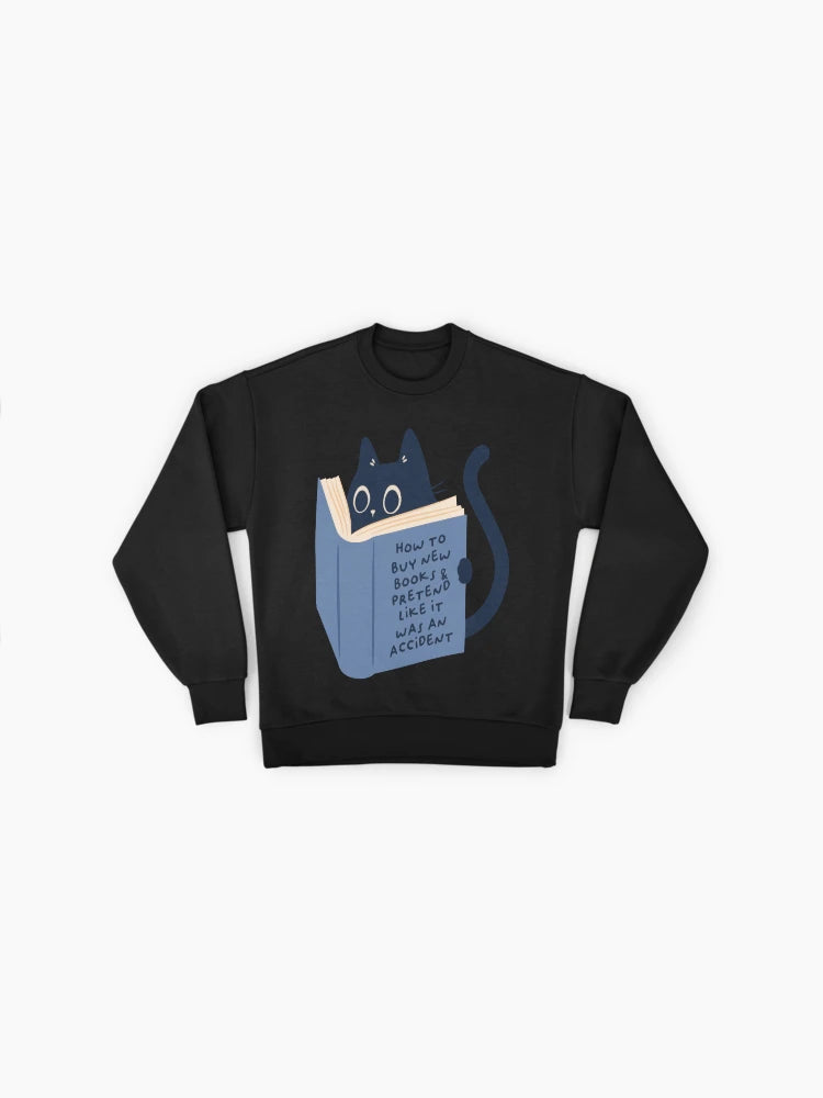'How to Buy New Books' Guide, Funny Reader Oversized Sweatshirt