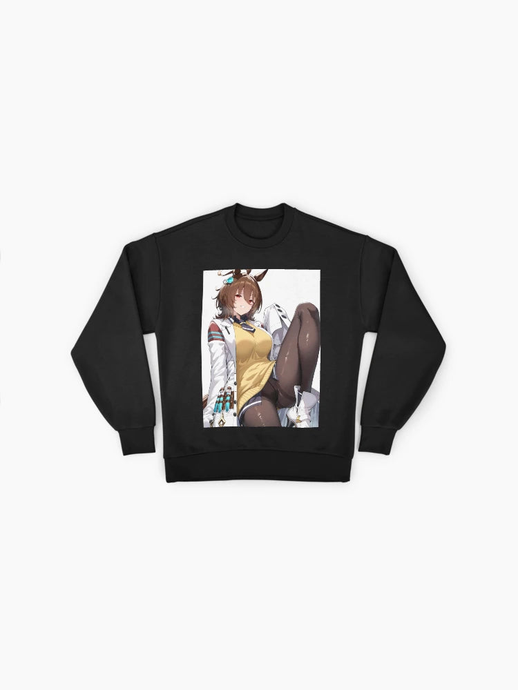 Agnes Tachyon Elegant Pose Sweatshirt, Uma Musume Anime Girl Design