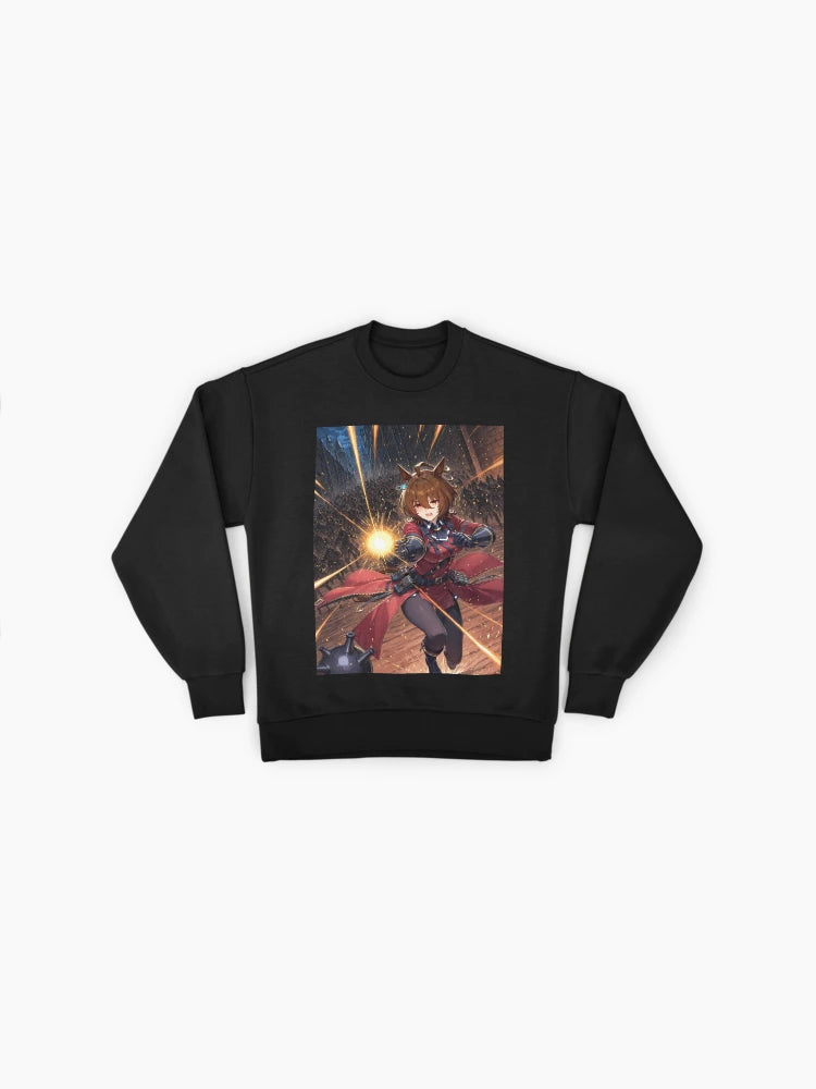 Agnes Tachyon Fiery Battle Sweatshirt, Uma Musume Action Scene Top