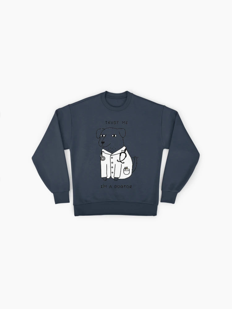 'Dogtor' Veterinarian Humor, Funny Dog Graphic Sweatshirt