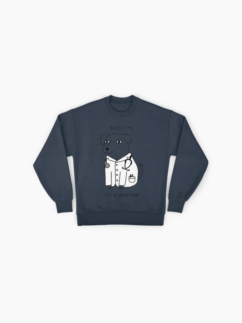 'Dogtor' Veterinarian Humor, Funny Dog Graphic Sweatshirt
