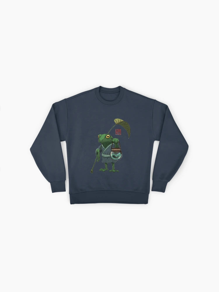 A Frog and His Son Sweatshirt, Cute Amphibian Family Art Top