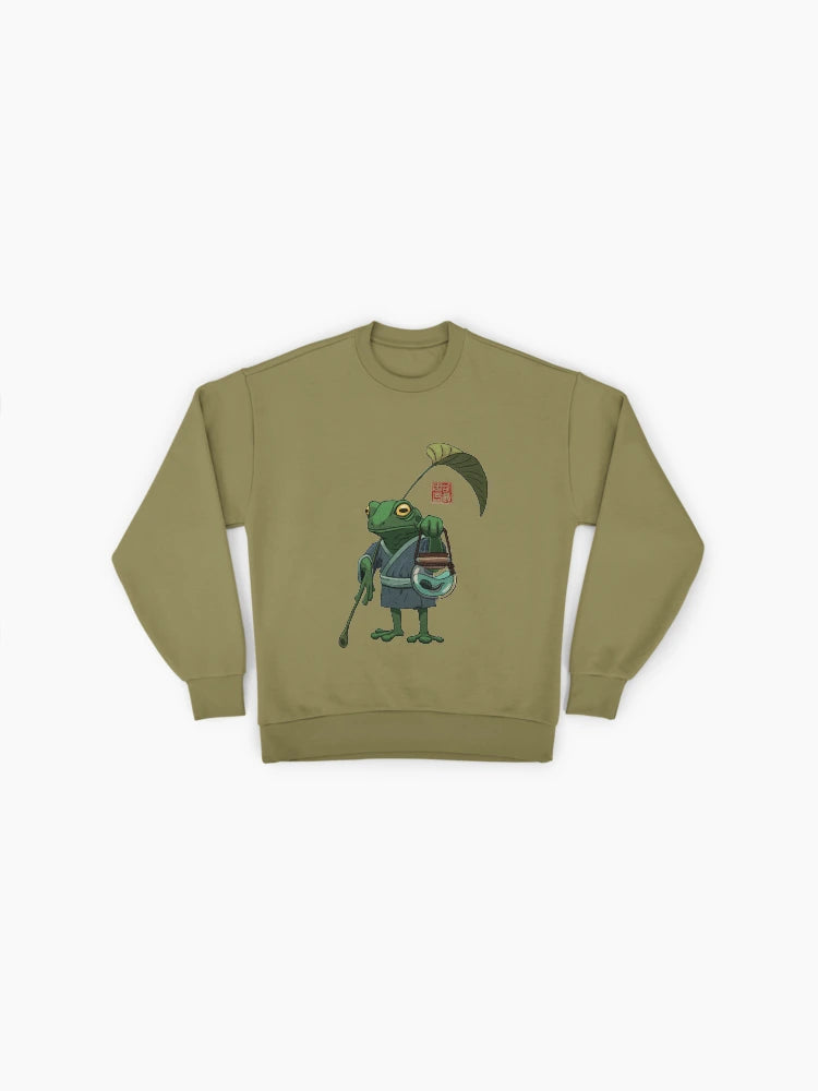 A Frog and His Son Sweatshirt, Cute Amphibian Family Art Top