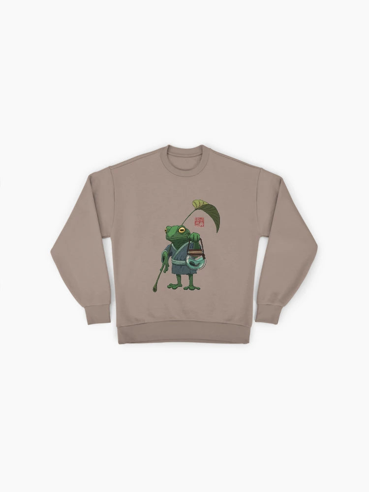 A Frog and His Son Sweatshirt, Cute Amphibian Family Art Top