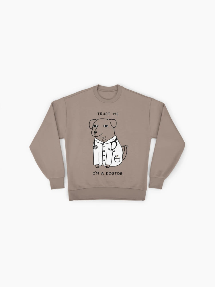 'Dogtor' Veterinarian Humor, Funny Dog Graphic Sweatshirt