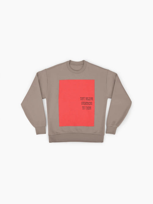 'Don’t Believe Everything You Think', Motivational Sweatshirt