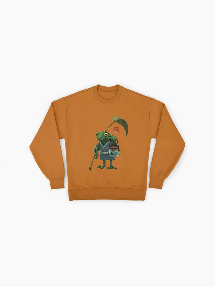 A Frog and His Son Sweatshirt, Cute Amphibian Family Art Top