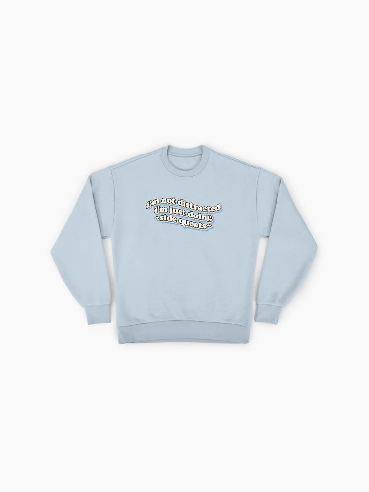 'Doing Side Quests' Gamer Humor, Premium Oversized Sweatshirt