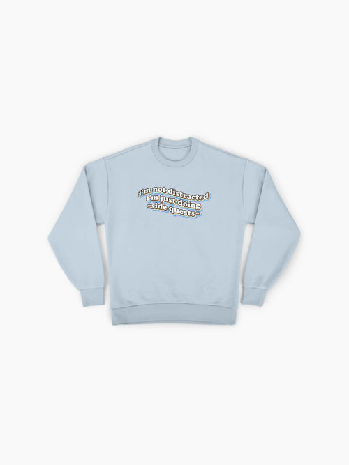 'Doing Side Quests' Gamer Humor, Premium Oversized Sweatshirt