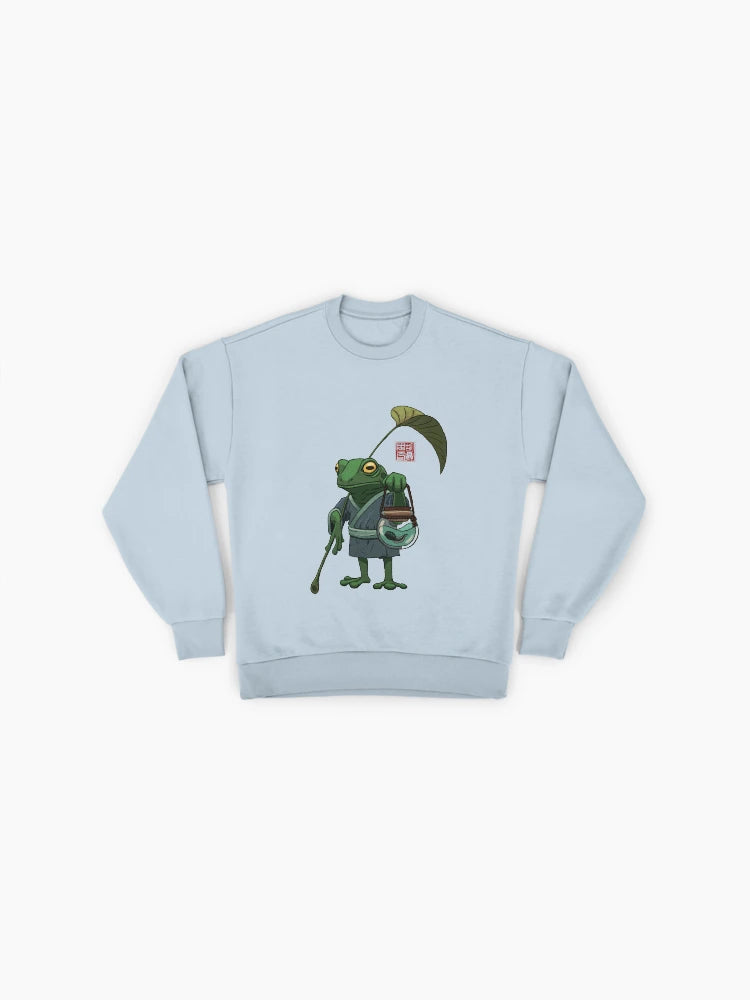A Frog and His Son Sweatshirt, Cute Amphibian Family Art Top