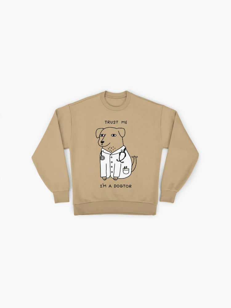 'Dogtor' Veterinarian Humor, Funny Dog Graphic Sweatshirt