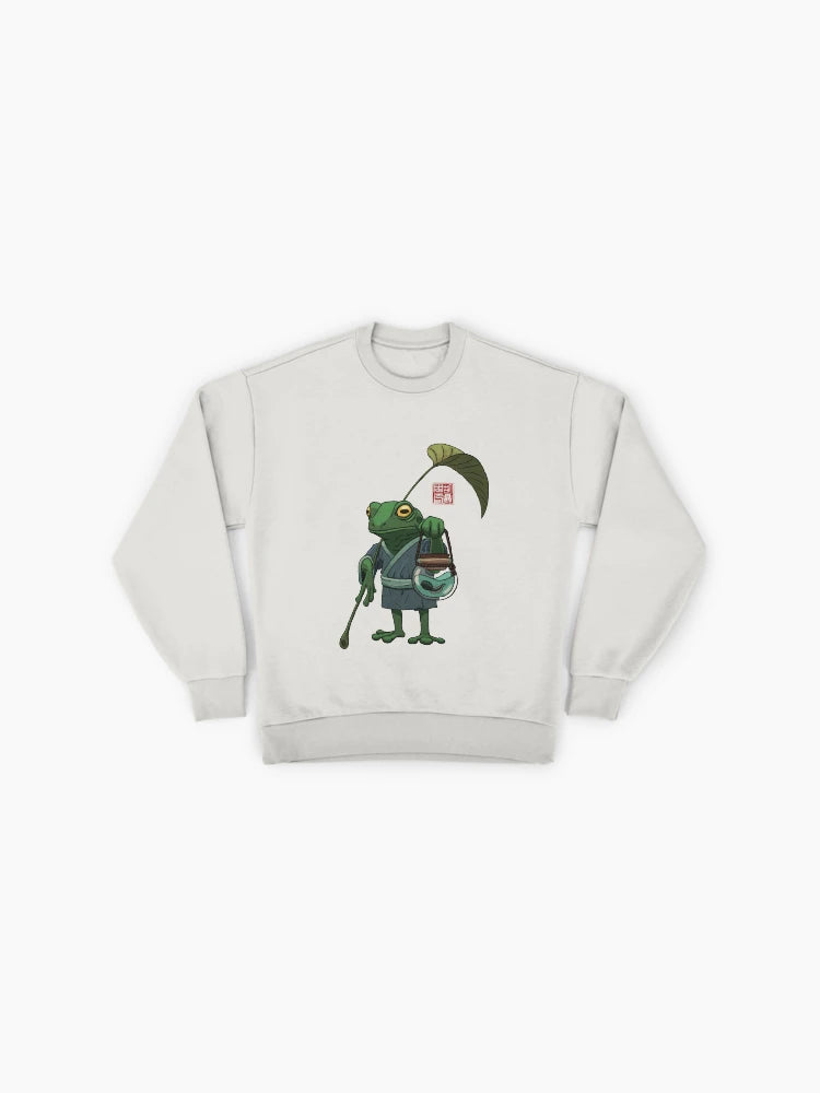 A Frog and His Son Sweatshirt, Cute Amphibian Family Art Top