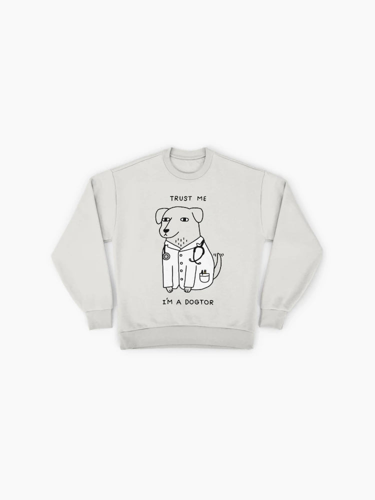 'Dogtor' Veterinarian Humor, Funny Dog Graphic Sweatshirt