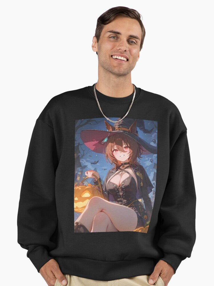 Agnes Tachyon Halloween Night Sweatshirt, Uma Musume Anime Girl Top Black