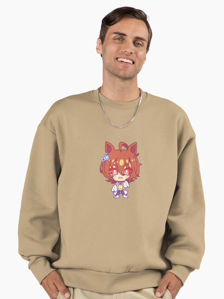 Agnes Tachyon Character Sweatshirt, Uma Musume Premium Oversized Gift Tan