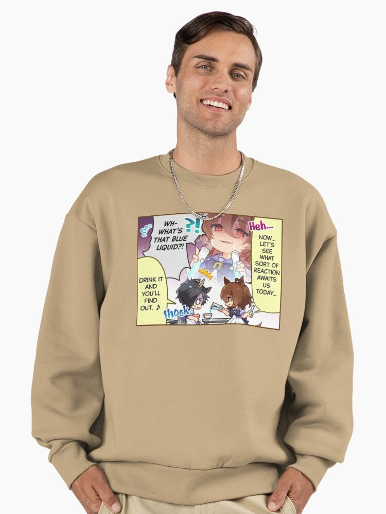 Agnes Tachyon "Guinea Pig" Snapshot Sweatshirt, Funny Anime Scene Top Tan